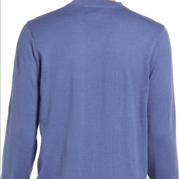 Mens Small Tech-Smart Thermo Crewneck Sweater in Blue Angelite NWT - Picture 3 of 11